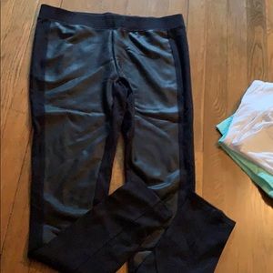 Express black leather leggings